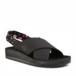Scholl Ella Cross Γυναικεία Σανδάλια Ανατομικά σε Μαύρο Χρώμα (F278441004)