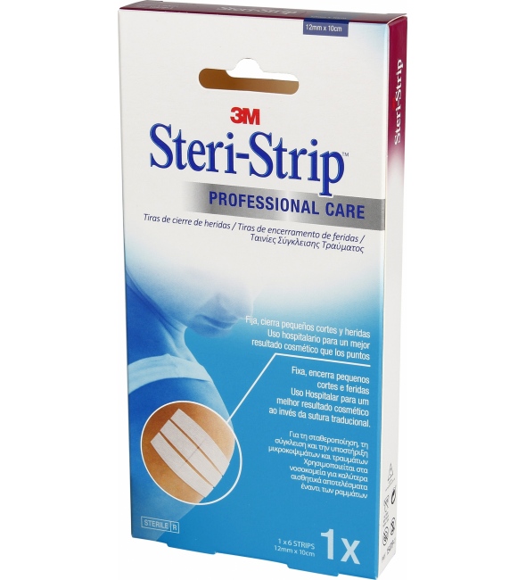 STERI STRIP 1,2X10cm 6STR/ΦΑΚ 1Φ. 1547IP-1 3M Steri-Strip Ταινίες Σύγκλεισης Τραύματος 12 mm x 100 mm -6 strips⁄φάκελο - 1 φακ⁄κουτί 1547IP-1 - Image 1