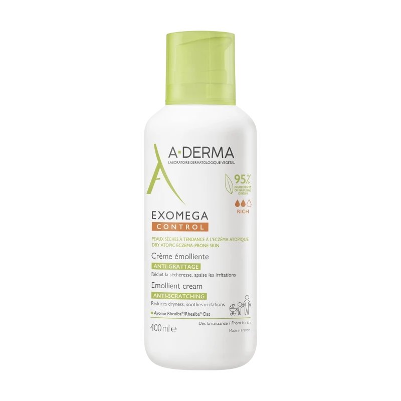 a-derma-exomega-control-anti-scratching-emollient-cream-Μαλακτική-Κρέμα-Ενάντια-στον-Κνησμό-400ml1.jpg A-Derma Exomega Control Anti-Scratching Emollient Cream Μαλακτική Κρέμα Ενάντια στον Κνησμό, 400ml - Image 1