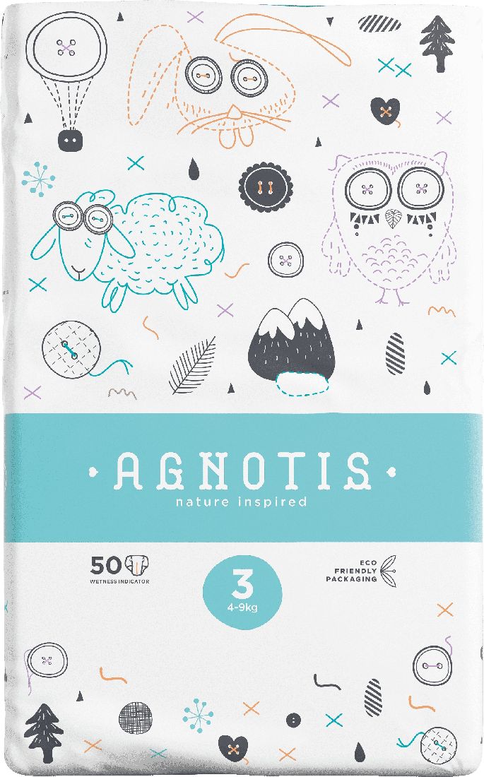 agnotis-baby-eco-Πάνες-με-Αυτοκόλλητο-no-3-για-4-9kg-50τμχ1.jpg Agnotis Baby Eco Πάνες με Αυτοκόλλητο No. 3 για 4-9kg 50τμχ - Image 1