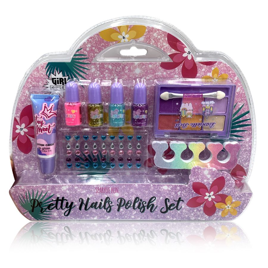xr:d:DAGCeIFV0W8:24,j:3211491461404076774,t:24041508 Alova Pretty Nails Set With Make Up Palette Παιδικό Σετ Περιποίησης Νυχιών & Μake Up - Image 1