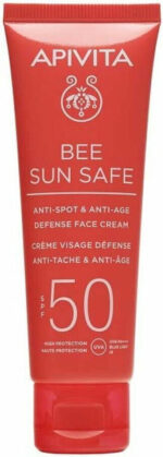 Apivita Bee Sun Safe Anti-Spot & Anti-Age Waterproof Sunscreen Face Cream SPF50 50ml - Image 2