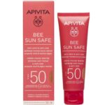 Apivita Bee Sun Safe Face Cream Spf50 Golden Αντηλιακή Κρέμα Προσώπου με Χρώμα 50ml - Image 2