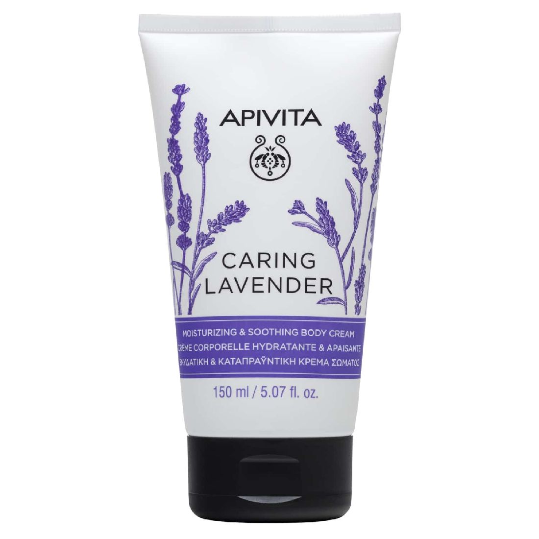 apivita-caring-lavender-Ενυδατική-38-Καταπραϋντική-Κρέμα-Σώματος-με-Λεβάντα-150ml1.jpg Apivita Caring Lavender, Ενυδατική & Καταπραϋντική Κρέμα Σώματος με Λεβάντα 150ml - Image 1