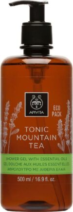 Apivita Tonic Mountain Tea Αφρόλουτρο σε Gel με Πράσινο Τσάι & Αιθέρια Έλαια 500ml