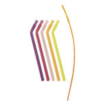 B.Box Very Berry Reusable Straws Set of Silicone Straws with Cleaning Brush 5 pcs (BB746)