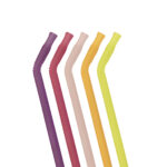 B.Box Very Berry Reusable Straws Set of Silicone Straws with Cleaning Brush 5 pcs (BB746) - Image 2