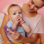B.Box Wrist Teether Silicone Chewable Teether Bracelet Pink for 3 m+(BB100311) - Image 2