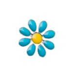 BORGHETTI PHARMA Υποαλλεργικά Σκουλαρίκια σε σχήμα Γαλάζια Μαργαρίτα, Art. 0982
