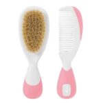 Chicco Brush & Comb Βρεφική Βούρτσα & Χτένα 0m+ Ρόζ 1τεμ
