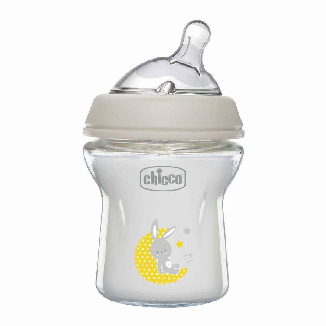 chicco-natural-feeling-Γυάλινο-Μπιμπερό-με-Θηλή-Σιλικόνης-Μικρής-Ροής-0m-Γκρί-150ml1.jpg Chicco Natural Feeling Γυάλινο Μπιμπερό με Θηλή Σιλικόνης Μικρής Ροής 0m+ Γκρί, 150ml - Image 1