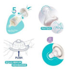 Chicco Perfect 5 Πλαστικό Μπιμπερό Κατά των Κολικών με Θηλή Σιλικόνης για 2m+ Κίτρινο 240ml - Image 3