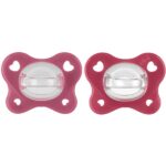 Chicco Physioforma Dual Soft Πιπίλα Σιλικόνης 16-36m Κόκκινο⁄Ρόζ 2τεμ