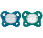 Chicco Physioforma Dual Soft Πιπίλα Σιλικόνης 16-36m Πράσινο⁄Μπλε, 2τεμ