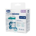 Chicco Physioforma Dual Soft Πιπίλα Σιλικόνης 16-36m Πράσινο⁄Μπλε, 2τεμ - Image 2