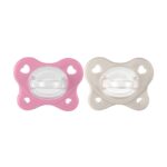 Chicco Physioforma Dual Soft Πιπίλα Σιλικόνης 6-16m Άσπρο⁄Ρόζ, 2τεμ