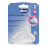 Chicco Θηλή Σιλικόνη Natural Feeling με Κλίση Μέτρια Ροή 2m+ 1τμχ