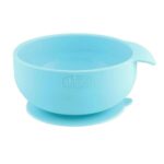 Chicco Παιδικό Μπωλ Φαγητού Take Eat Easy από Σιλικόνη Γαλάζιο 6m+ 1τεμ