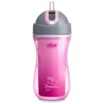 Chicco Children's Sport Cup in Silicone Pink 266ml for 14m+