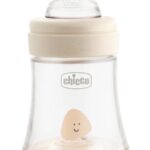 Chicco Πλαστικό Μπιμπερό Perfect Κατά των Κολικών με Θηλή Σιλικόνης για 0+ μηνών Μπεζ, 150ml