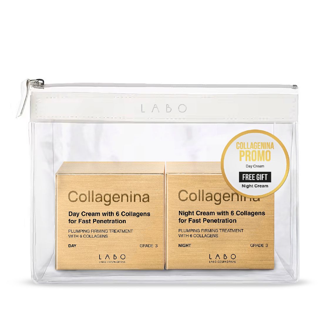 collagenina-promo-Κρέμα-Ημέρας-grade-3-50ml-ΔΩΡΟ-Κρέμα-Νυκτός-grade-3-50ml1.jpg Collagenina Promo Κρέμα Ημέρας Grade 3, 50ml + ΔΩΡΟ Κρέμα Νυκτός Grade 3, 50ml - Image 1