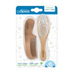Dr. Brown's Wooden Brush & Brush Set Wool Comb