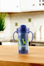 Dr. Brown's Baby Cup With Handles And Plastic Straw Blue 300ml For 12m+ (TC01202) - Image 4