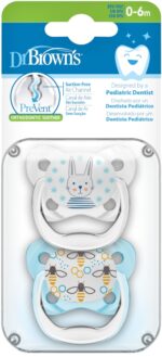 Dr. Brown's Pacifier Butterfly Rectangular Blue, 0-6 Months (2 pcs.)(PV 12402)