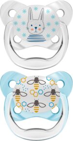 Dr. Brown's Pacifier Butterfly Rectangular Blue, 0-6 Months (2 pcs.)(PV 12402) - Image 2