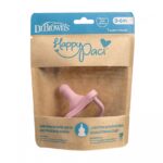 Dr. Brown's Silicone Pacifier for 0-6 months Happy Paci Pastel Pink - Image 2
