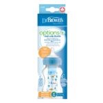 Dr. Brown's Plastic Options+ Wide Neck Anti-Colic 270ml for 0+m 1pcs Blue