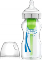 Dr. Brown's Plastic Bottle Options+ Wide Neck Anti-Colic Bottle with Silicone Nipple 330ml for 3m+