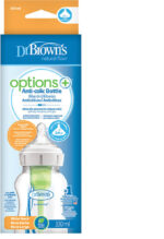 Dr. Brown's Plastic Bottle Options+ Wide Neck Anti-Colic Bottle with Silicone Nipple 330ml for 3m+ - Image 2