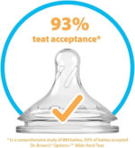 Dr. Brown's Plastic Bottle Options+ Wide Neck Anti-Colic Bottle with Silicone Nipple 330ml for 3m+ - Image 3