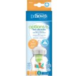 Dr. Brown's Πλαστικό Μπιμπερό Options+Φαρδύ λαιμό Κατά των Κολικών Θηλή Σιλικόνης 3, 330ml