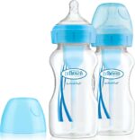 Dr. Brown's Σετ Πλαστικά Options+ Wide Neck Κατά των Κολικών 270ml για 0+m 2τμχ Γαλάζιο(WB 92602)