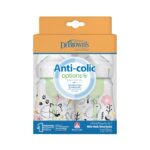 Dr. Brown's Set Plastic Options+ Wide Neck Anti-Colic Set 150ml for 0+m 2pcs Forest (WB 52016)