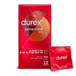 Durex Condoms Slim Sensitive XL, Comfortable fit 12 pieces