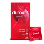 Durex Προφυλακτικά Πολύ Λεπτά Sensitive, 6τεμ
