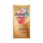 Durex Προφυλακτικά Πολύ Λεπτά Χωρίς Λάτεξ Real Feel Κανονική Εφαρμογή, 6τεμ - Image 2