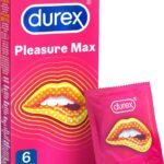Durex Προφυλακτικά με Κουκίδες & Ραβδώσεις Pleasure Μax, 6τεμ