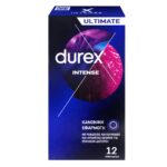 Durex Προφυλακτικά με Κουκίδες ,Ραβδώσεις και διεγερτικό Τζέλ Intense κανονική εφαρμογή, 12 τεμάχια - Image 2