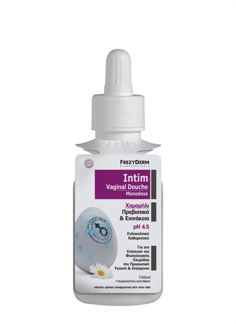 frezyderm-intim-vaginal-douche-Χαμομήλι-ph-45-Ενδοκολπικό-Καθαριστικό-150ml1.jpg Frezyderm Intim Vaginal Douche Χαμομήλι pH 4,5 Ενδοκολπικό Καθαριστικό, 150ml - Image 1