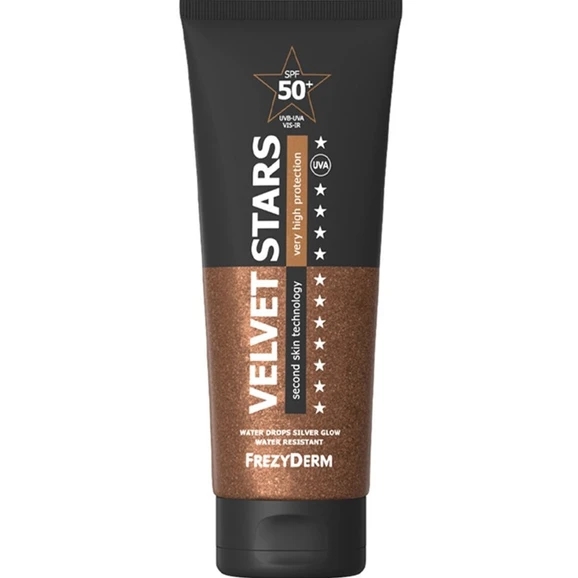 frezyderm-velvet-stars-spf50-Αντηλιακό-Σώματος-με-Λάμψη-175ml1.jpg Frezyderm Velvet Stars SPF50+ Αντηλιακό Σώματος με Λάμψη, 175ml - Image 1