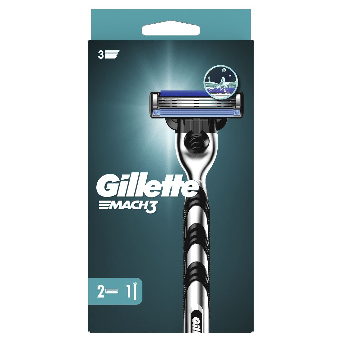 gillette-mach-3-Ξυραφάκι-με-Ανταλλακτικές-Κεφαλές-3-Λεπίδων-και-Λιπαντική-Ταινία-2τμχ1.jpg Gillette Mach 3 Ξυραφάκι με Ανταλλακτικές Κεφαλές 3 Λεπίδων και Λιπαντική Ταινία 2τμχ - Image 1