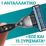 Gillette Mach 3 Ξυραφάκι με Ανταλλακτικές Κεφαλές 3 Λεπίδων και Λιπαντική Ταινία 2τμχ - Image 4
