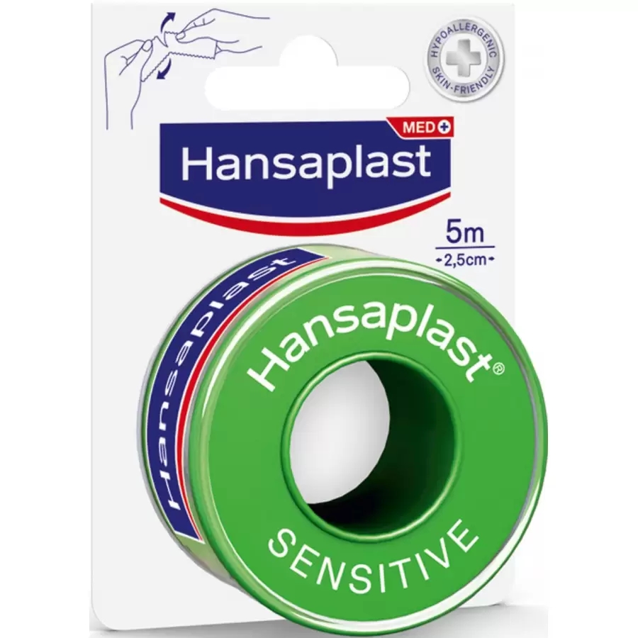 hansaplast-sensitive-Αυτοκόλλητη-Μεταξωτή-Ταινία-Στερέωσης-25cm-x-5m1.jpg Hansaplast Sensitive Αυτοκόλλητη Μεταξωτή Ταινία Στερέωσης 2.5cm x 5m - Image 1