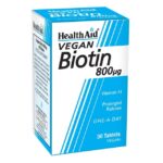 Health Aid Biotin Βιταμίνη για τα Μαλλιά, τo Δέρμα & τα Νύχια 800mcg 30tabs