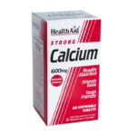 Health Aid Calcium Strong 600mg Συμπλήρωμα Ασβεστίου, Βιταμίνης D3 & Πρεβιοτικών, 60chew.tabs