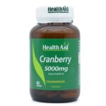 Health Aid Cranberry 5000mg Για Αντιμετώπιση Των Ουρολοιμώξεων & Την Υγεία Του Ουροποιητικού, 60tabs